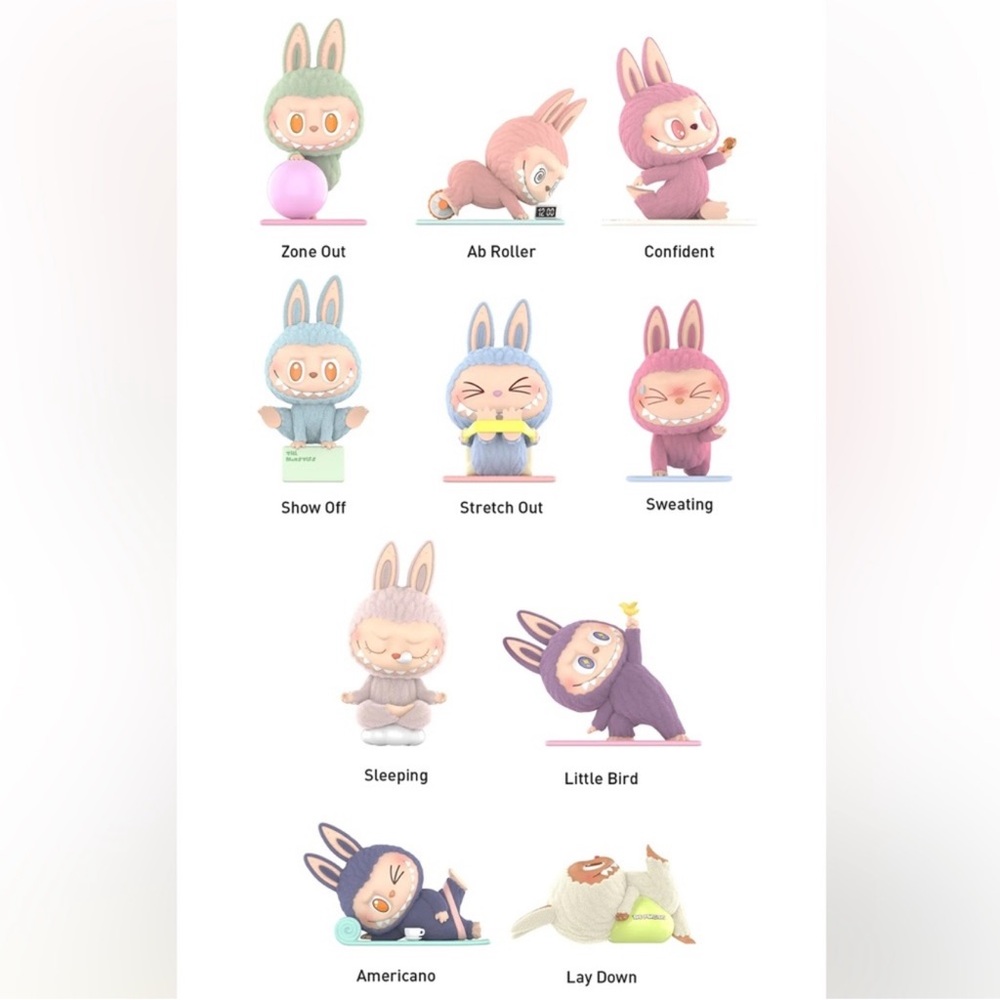 Labubu The Monsters Lazy Yoga Series Blind Box